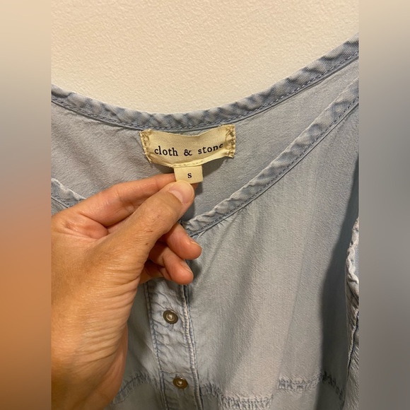 Anthropology Lightweight chambray romper - Picture 2 of 3